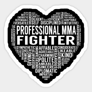 Professional Mma Fighter Heart Sticker